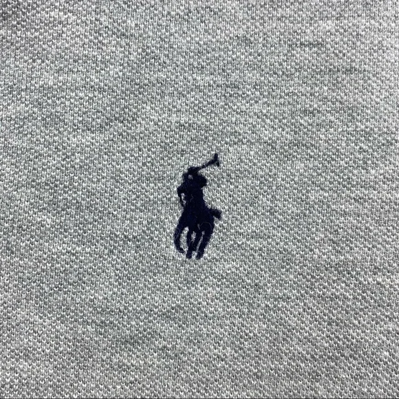 POLO Ralph Lauren Classic Cotton Mesh Polo Shirt Pony SS Heather Grey M 10-12 - Picture 7 of 15